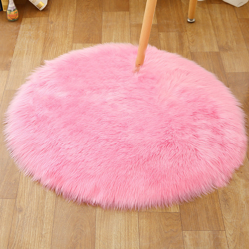 Comfort Girls Room Foot Rug Multicolor Plain Carpet Shag Pet Friendly Machine Washable Non-Slip Rug Light Pink Clearhalo 'Area Rug' 'Casual' 'Rugs' Rug' 2070556