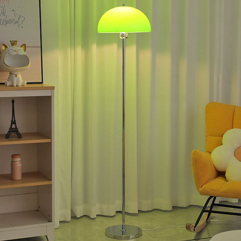 Taavita Vintage Acrylic LED Floor Lamp with Clear Lampshade and Dimmable Light