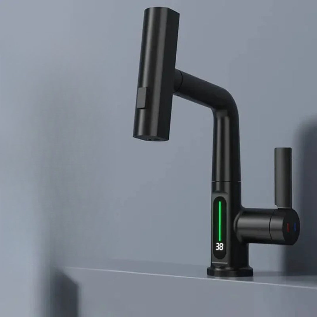 Smart Kitchen Faucet with Digital Temperature Readout