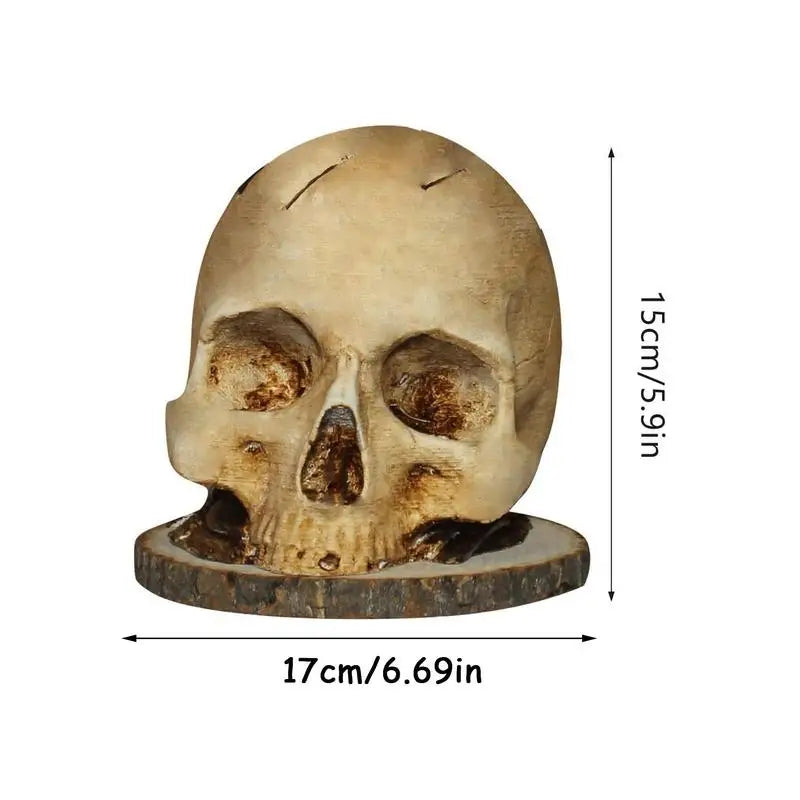 Halloween Skull Knife Holder Resin Kitchen Decor
