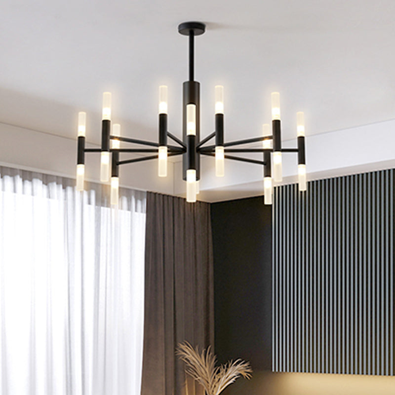 Taavita Shaped Living Room Ceiling Lighting LED Metallic Postmodern Chandelier Light Fixture