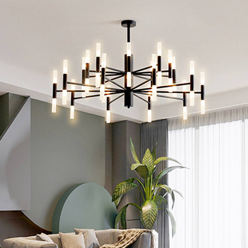 Taavita Shaped Living Room Ceiling Lighting LED Metallic Postmodern Chandelier Light Fixture