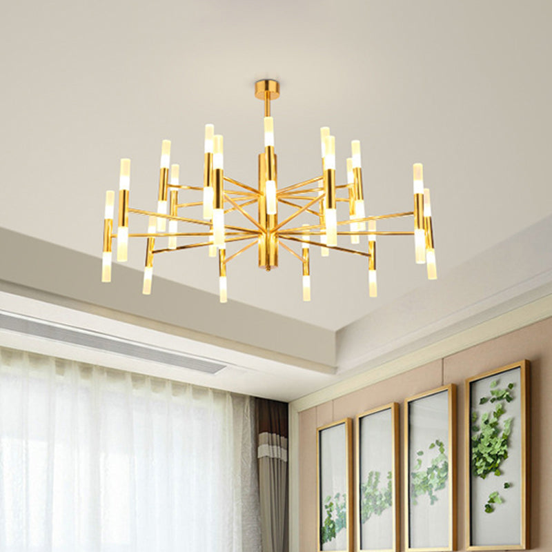 Taavita Shaped Living Room Ceiling Lighting LED Metallic Postmodern Chandelier Light Fixture