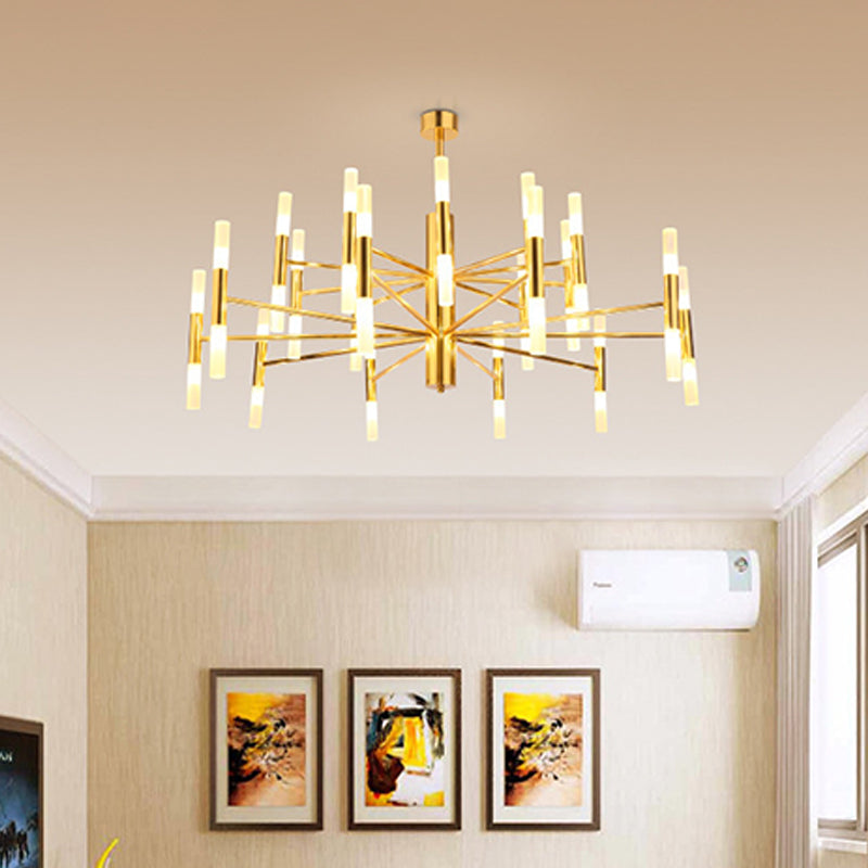 Taavita Shaped Living Room Ceiling Lighting LED Metallic Postmodern Chandelier Light Fixture