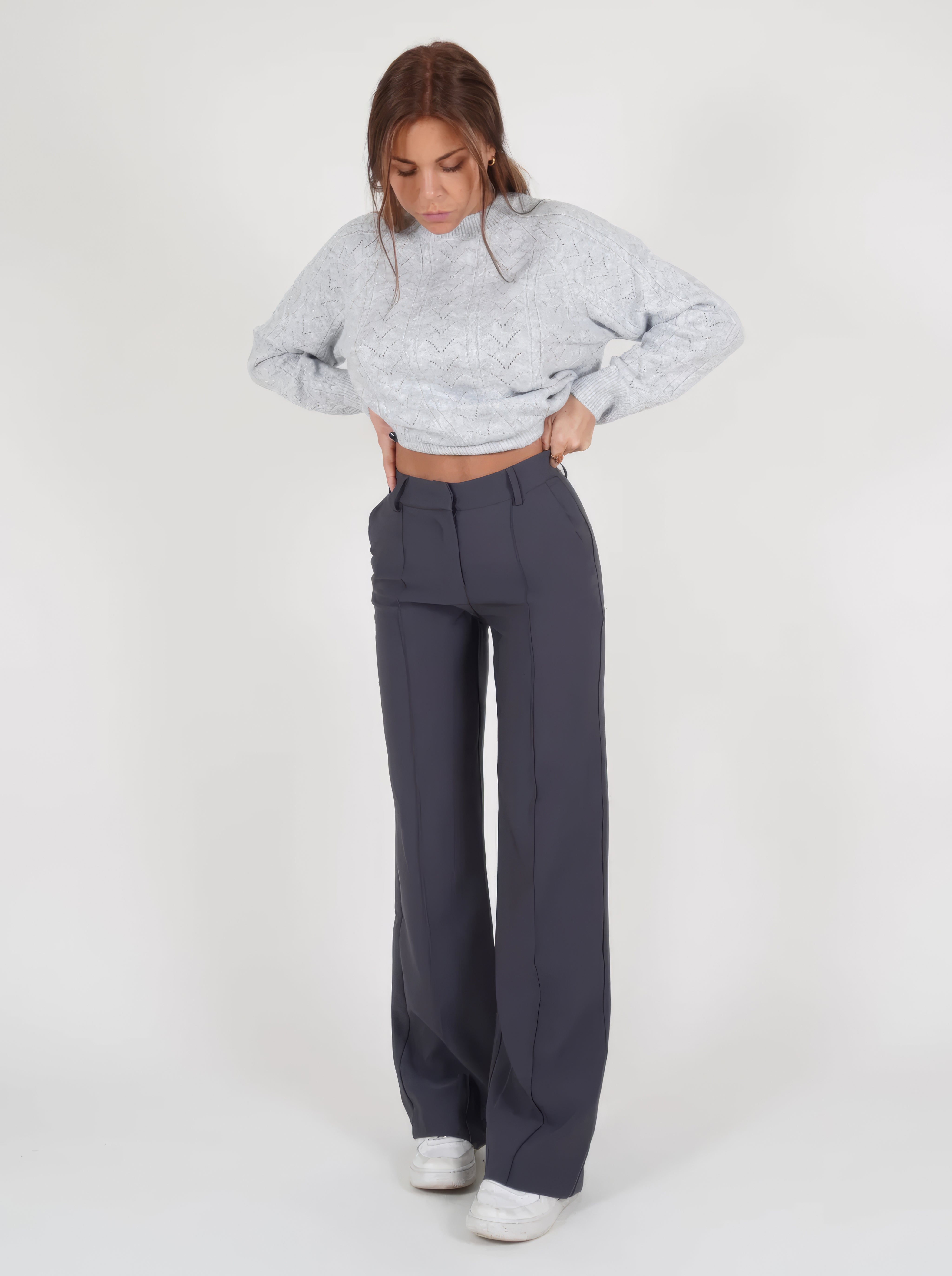 Women’s Wide-Leg Trousers | Loose Fit & Elastic Waistband | Durable Fabric | Comfortable All-Day Wear