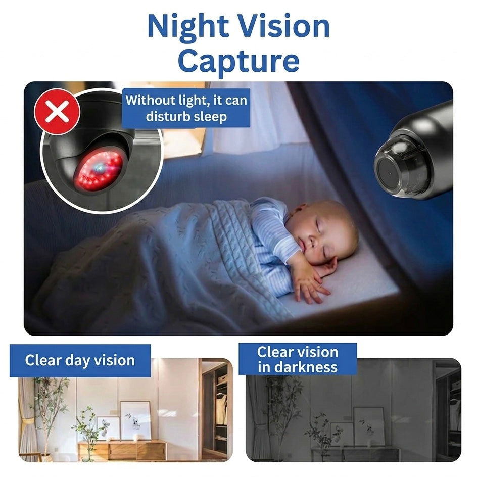 Compact WiFi Security Camera with 1080P HD, Night Vision, 160° View