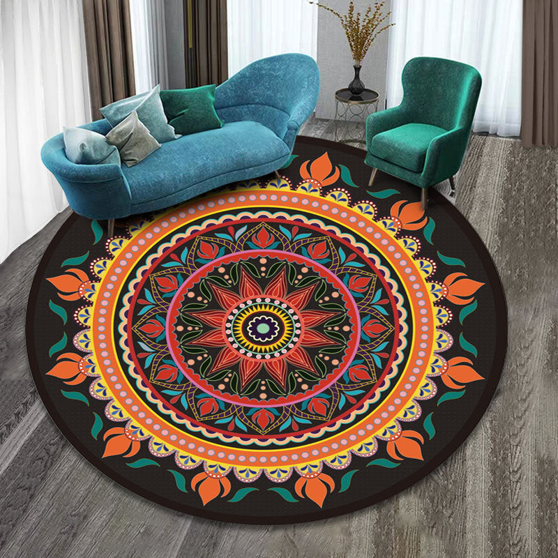 Classy Multicolor Tribal Print Rug Taavita Area Carpet Non-Slip Pet Friendly Washable Synthetics Rug for Home Decor