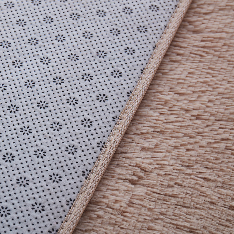 Taavita Multi-Color Home Area Rug Nordic Plain Rug Plush Machine Washable Stain Resistant Anti-Slip Backing Carpet with Braided Trim