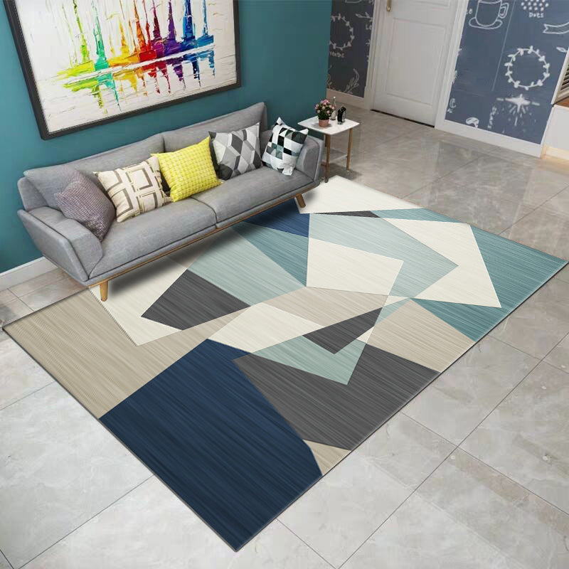 Pretty Nordic Style Rug Multicolor Geometric Color Block Rug Machine Washable Stain Resistant Anti-Slip Rug for Great Room Grey Clearhalo 'Area Rug' 'Modern' 'Rugs' Rug' 2184798