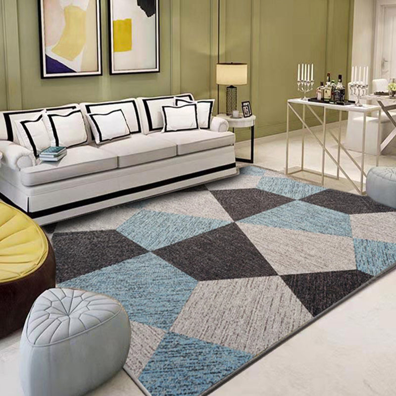 Pretty Nordic Style Rug Multicolor Geometric Color Block Rug Machine Washable Stain Resistant Anti-Slip Rug for Great Room Dark Gray Clearhalo 'Area Rug' 'Modern' 'Rugs' Rug' 2184797