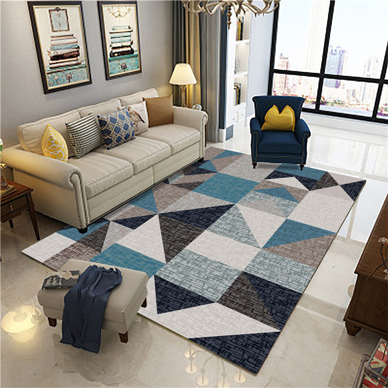 Pretty Nordic Style Rug Multicolor Geometric Color Block Rug Machine Washable Stain Resistant Anti-Slip Rug for Great Room Green Clearhalo 'Area Rug' 'Modern' 'Rugs' Rug' 2184794