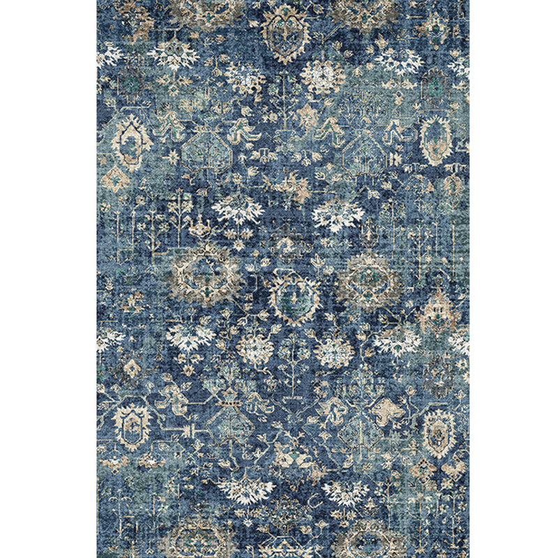 Moroccan Style Print Rug Multicolor Polyester Carpet Anti-Slip Pet Friendly Machine Washable Rug for Family Room Dark Blue Clearhalo 'Area Rug' 'Moroccan' 'Rugs' Rug' 2185524