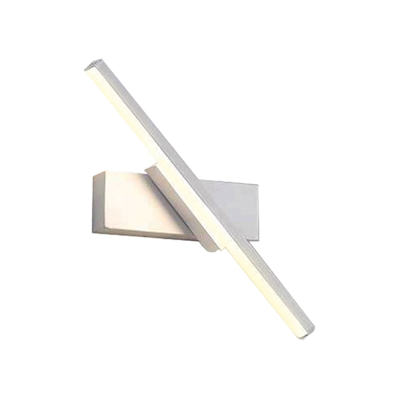 Rotatable Acrylic Linear LED Taavita Simplicity Black/White Wall Lighting, Warm/White Light