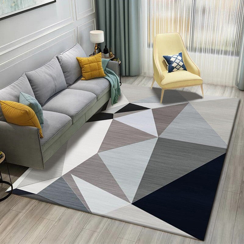 Multi Color Nordic Indoor Rug Synthetics Colorblock Abstract Geometric Carpet Non-Slip Washable Pet Friendly Rug for Home Clearhalo 'Area Rug' 'Modern' 'Rugs' Rug' 2199517