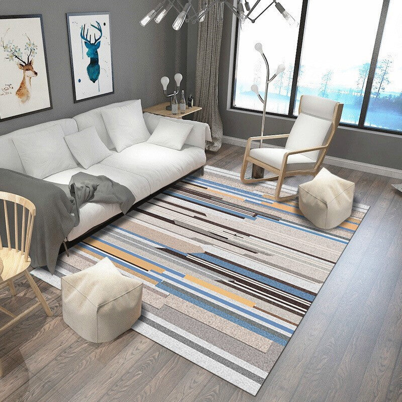 Multi-Color Nordic Synthetic Indoor Rug
