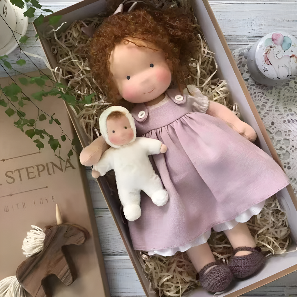 Enchanting Natural Fabric Companion Doll