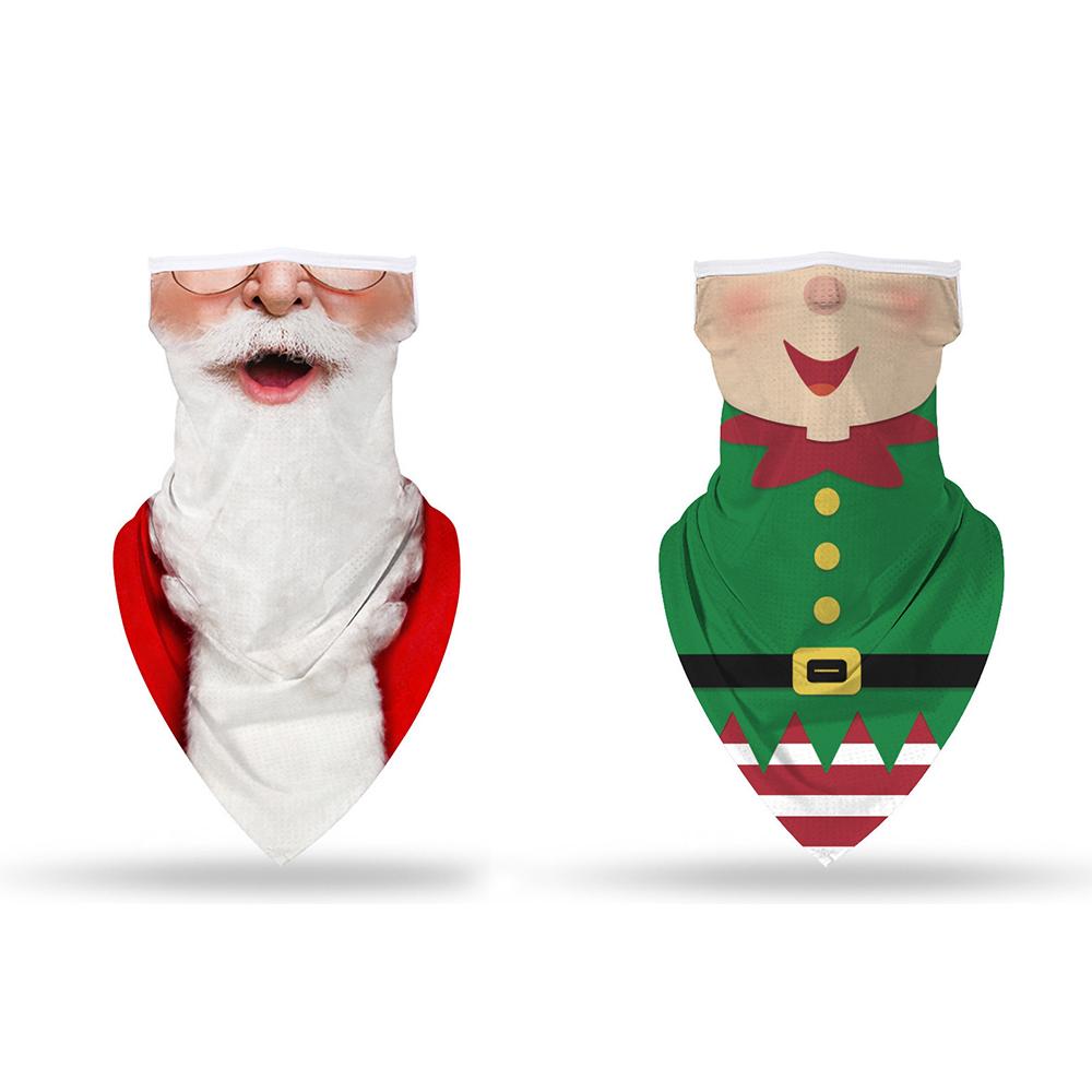2 Pcs Funny Ugly Christmas Masks Neck Gaiters