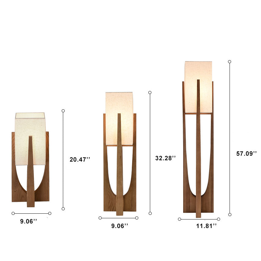 Taavita Modern 1-Light Floor Lamps Made of Solid Wood