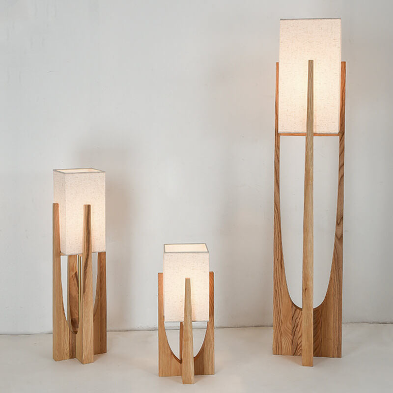 Taavita Modern 1-Light Floor Lamps Made of Solid Wood