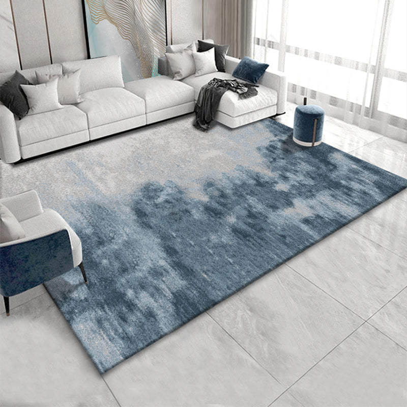 Abstract Multi-Color Steampunk Area Rug Cotton Blend Non-Slip Backing Easy Care Light Rug for Living Room