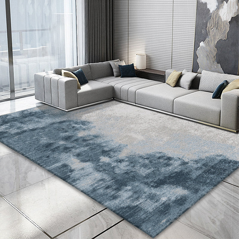 Abstract Multi-Color Steampunk Area Rug Cotton Blend Non-Slip Backing Easy Care Light Rug for Living Room