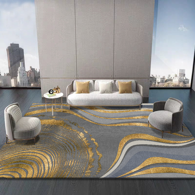 Classic Abstract Rug Multi Color Steampunk Area Carpet Cotton Blend Anti-Slip Backing Easy Care Rug for Living Room Clearhalo 'Area Rug' 'Rug' 2215322