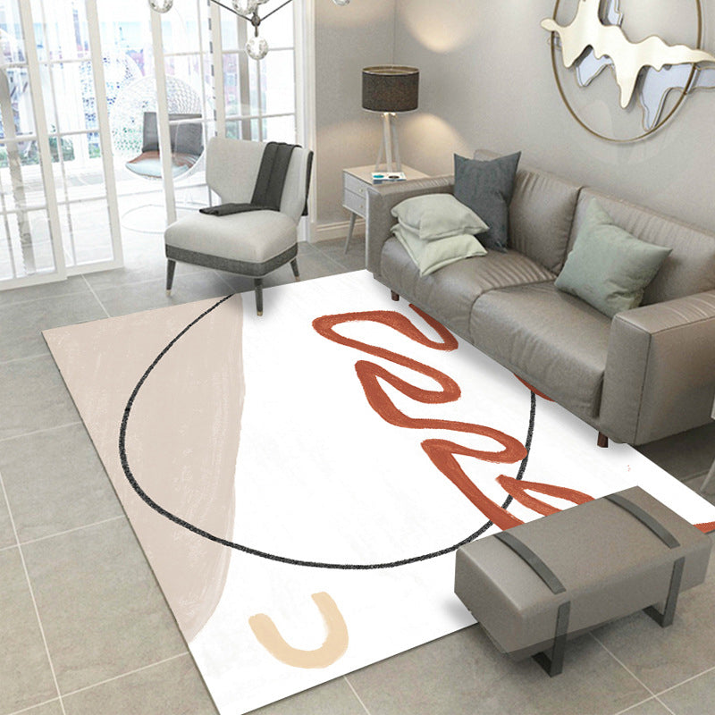 Taavita Color Parlor Rug Colorblock Carpet Synthetics Non-Slip Washable Indoor Rug - Polyester Rectangle with Anti-Slip Backing in Various Sizes and Colors