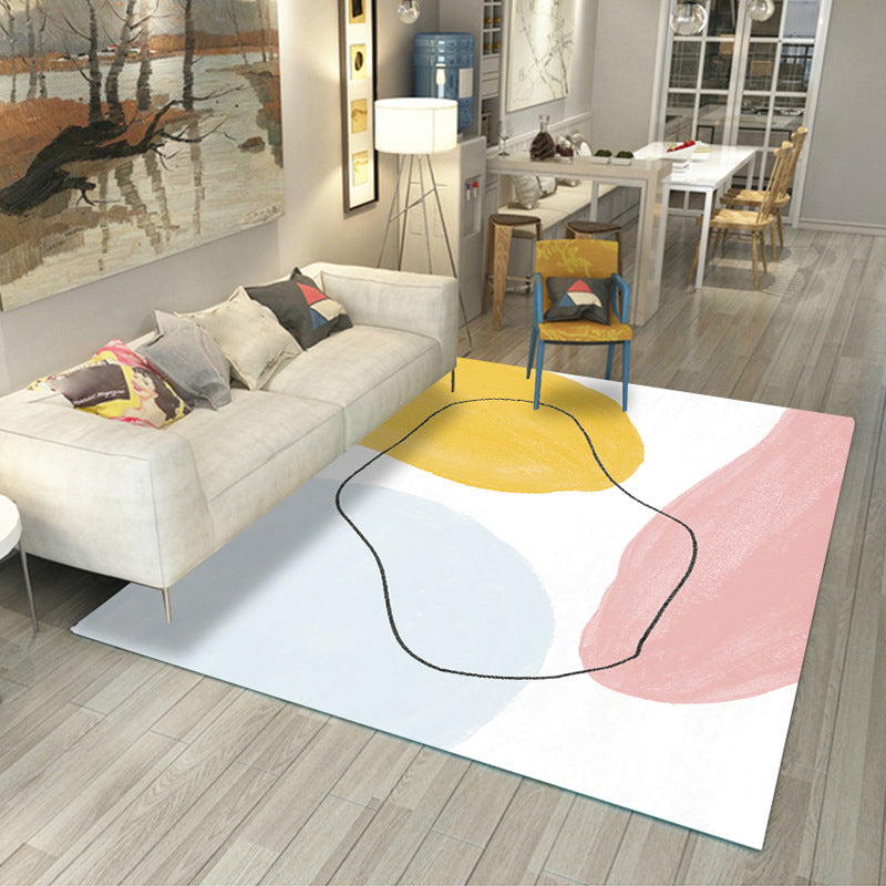 Morandi Color Parlor Rug Western Colorblock Carpet Synthetics Non-Slip Washable Indoor Rug Clearhalo 'Area Rug' 'Rug' 2216193