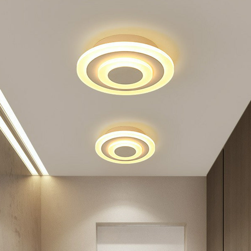 Geometric Corridor Flush Ceiling Light Acrylic Contemporary LED Flush Mount Lighting Fixture Clearhalo 'Ceiling Lights' 'Close To Ceiling Lights' 'Close to ceiling' 'Flush mount' Lighting' 2218011