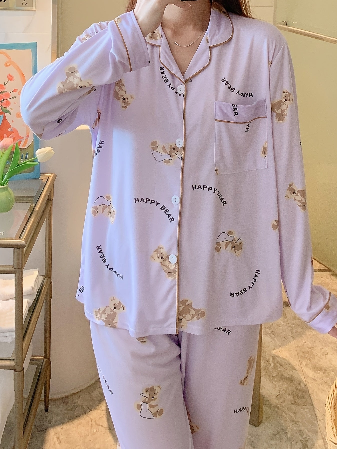 Women’s Pajama Set | Cartoon Print | Ultra Soft Comfort | Polyester