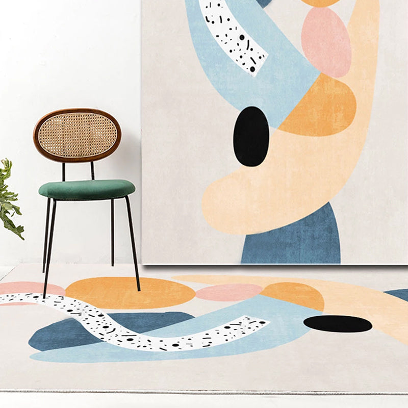 Nordic Interior Area Rug Multicolor Colorblock Abstract Print Rug Polyester Stain Resistant Anti-Slip Backing Machine Washable Rug Clearhalo 'Area Rug' 'Rug' 2266567