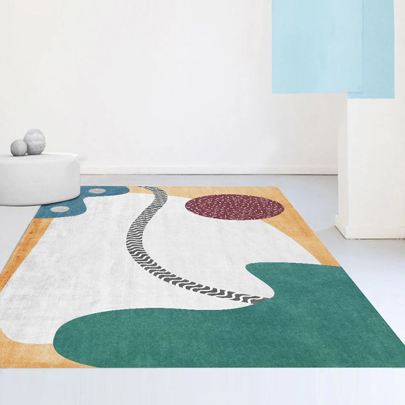 Nordic Interior Area Rug Multicolor Colorblock Abstract Print Rug Polyester Stain Resistant Anti-Slip Backing Machine Washable Rug Clearhalo 'Area Rug' 'Rug' 2266563