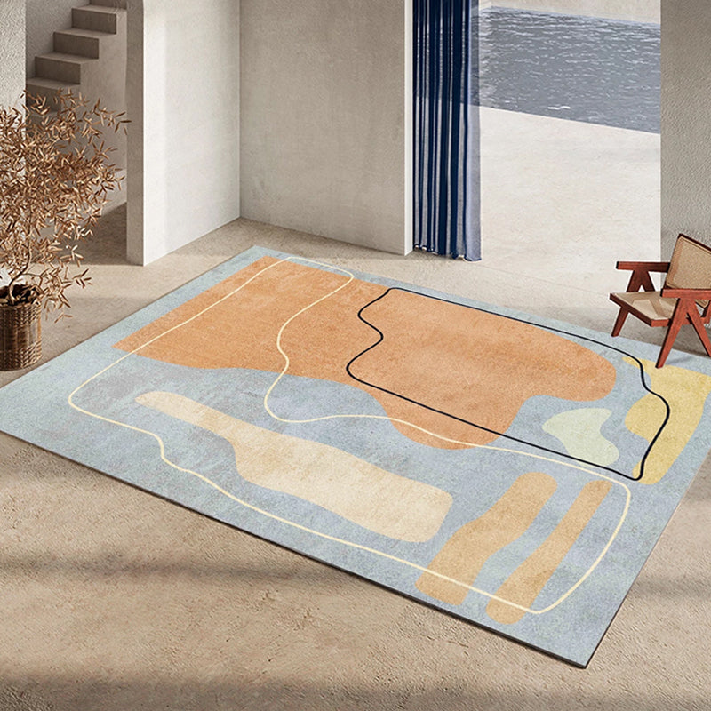 Nordic Interior Area Rug Multicolor Colorblock Abstract Print Rug Polyester Stain Resistant Anti-Slip Backing Machine Washable Rug Blue Clearhalo 'Area Rug' 'Rug' 2266577