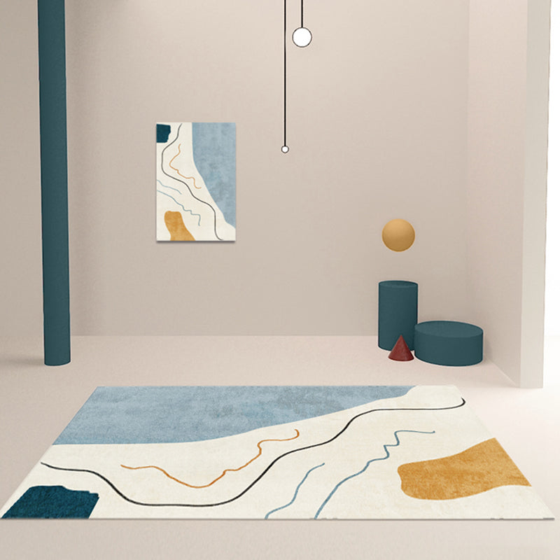 Nordic Interior Area Rug Multicolor Colorblock Abstract Print Rug Polyester Stain Resistant Anti-Slip Backing Machine Washable Rug Beige Clearhalo 'Area Rug' 'Rug' 2266565
