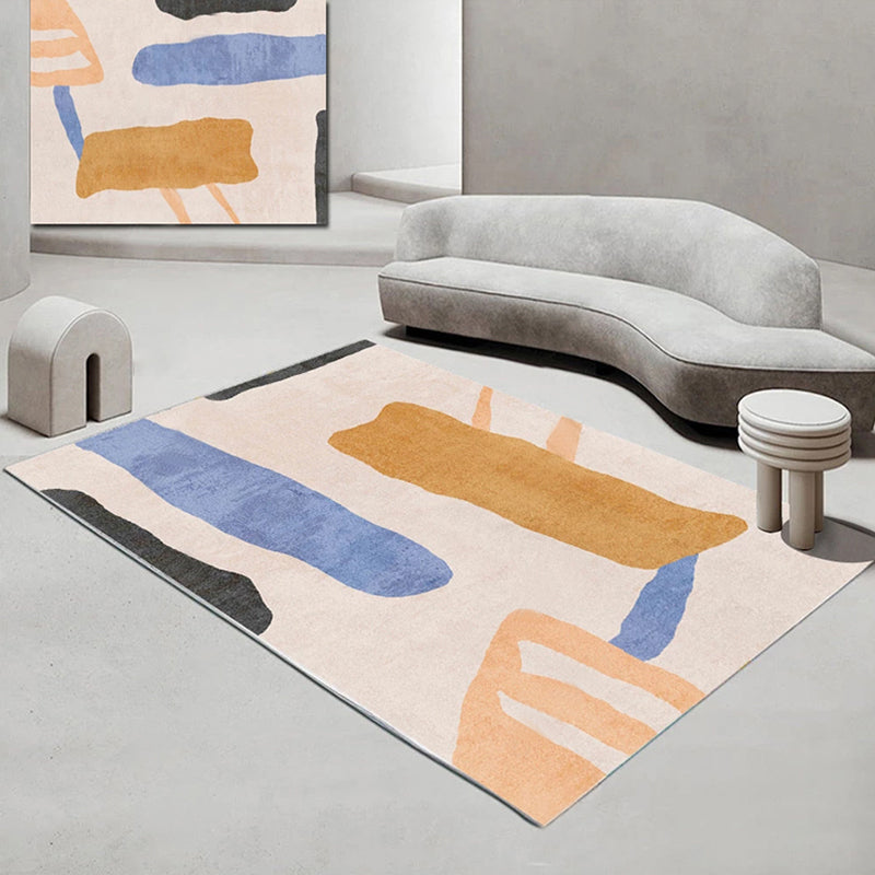 Nordic Interior Area Rug Multicolor Colorblock Abstract Print Rug Polyester Stain Resistant Anti-Slip Backing Machine Washable Rug Light Blue Clearhalo 'Area Rug' 'Rug' 2266568