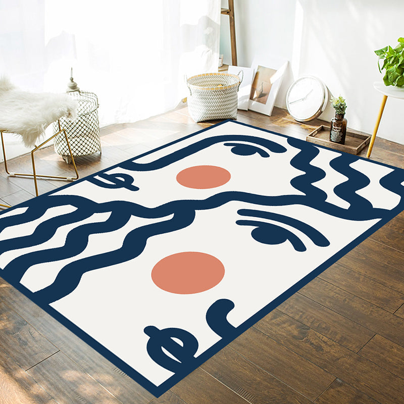 Multicolor Taavita Abstract Figure Art Rug | Decorative Modern Rug | Washable Pet Friendly | Anti-Slip Backing Carpet for Home
