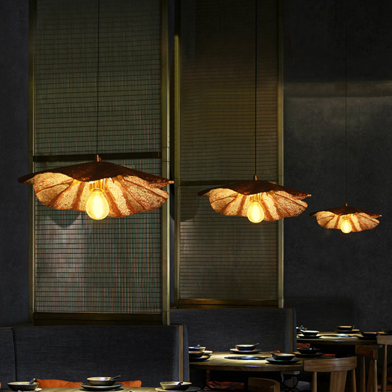 Taavita Metal Drop Pendant Ceiling Light 1 Head in Brass for Dining Room - Hanging Fixture
