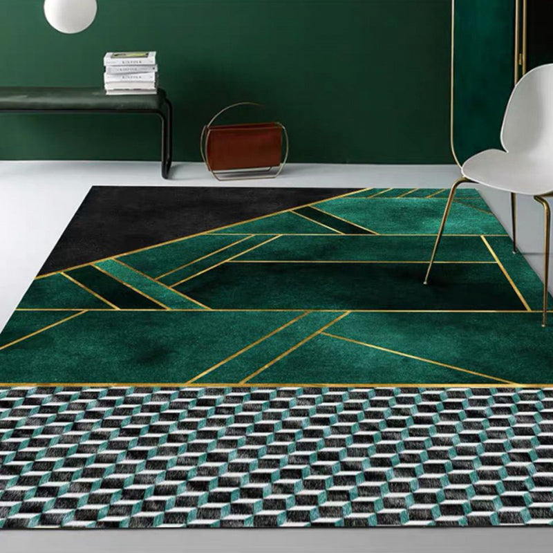 Nordic Geo Printed Rug Multi-Color Synthetics Area Rug Easy Care Machine Washable Indoor Rug for Parlor Yellow-Green Clearhalo 'Area Rug' 'Rug' 2296162