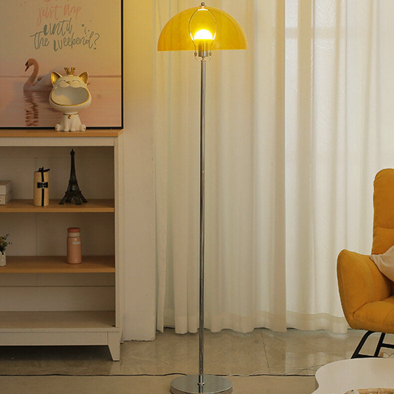 Taavita Vintage Acrylic LED Floor Lamp with Clear Dome