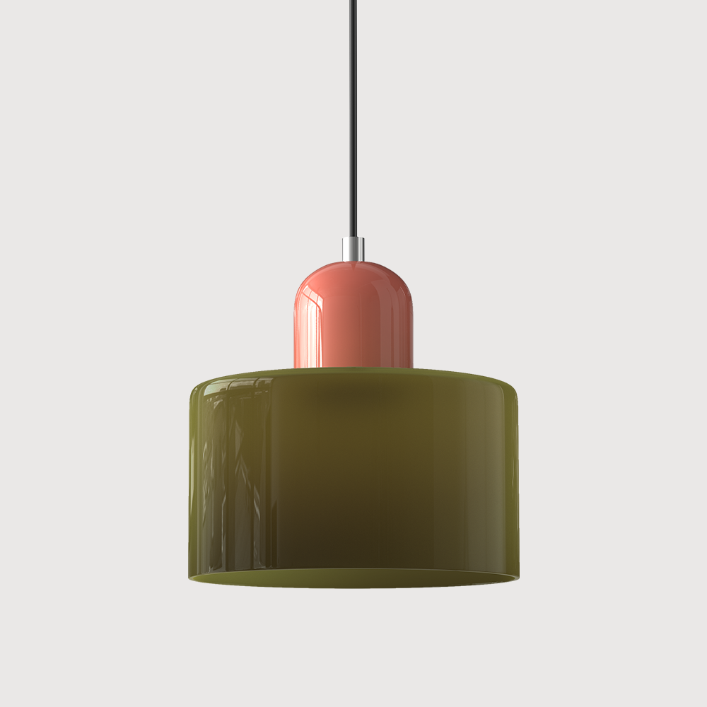 Pendant Light | Bauhaus-Inspired Glass Shade | Adjustable Hanging Length | Easy Assembly