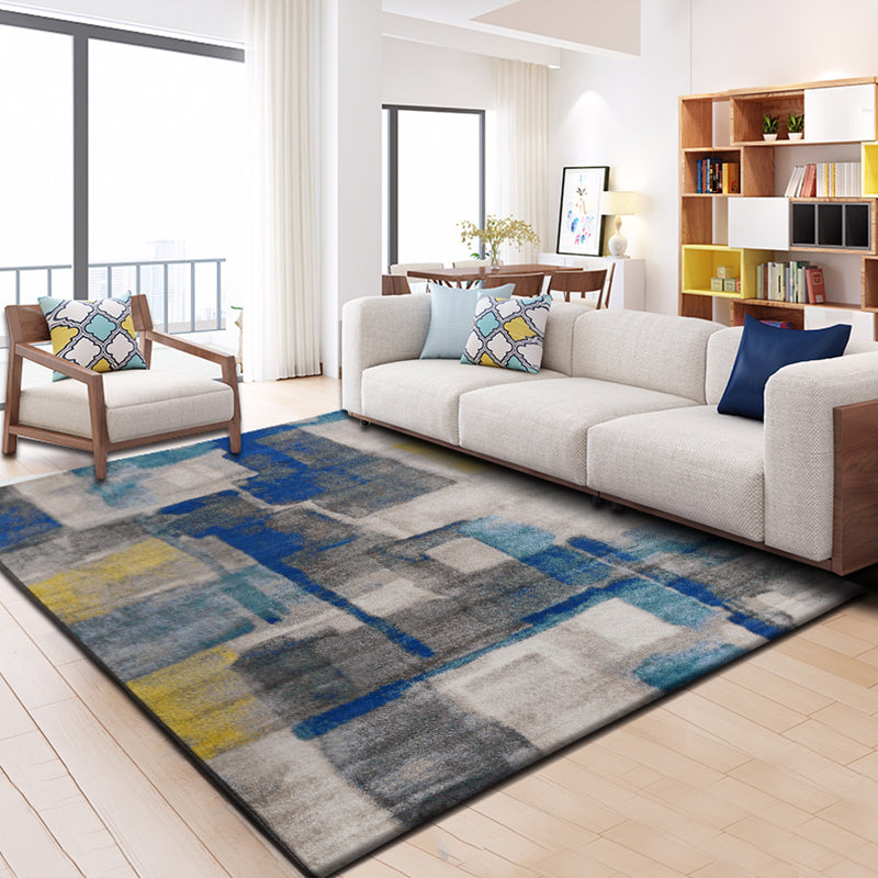 Relaxing Abstract Rug Multi Colored Synthetics Indoor Rug Non-Slip Backing Pet Friendly Area Carpet for Living Room Clearhalo 'Area Rug' 'Modern' 'Rugs' Rug' 2300361