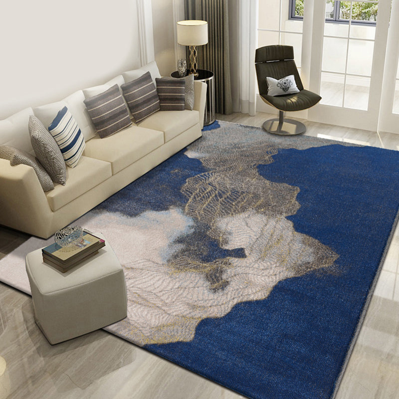 Relaxing Abstract Rug Multi Colored Synthetics Indoor Rug Non-Slip Backing Pet Friendly Area Carpet for Living Room Gray Blue Clearhalo 'Area Rug' 'Modern' 'Rugs' Rug' 2300359