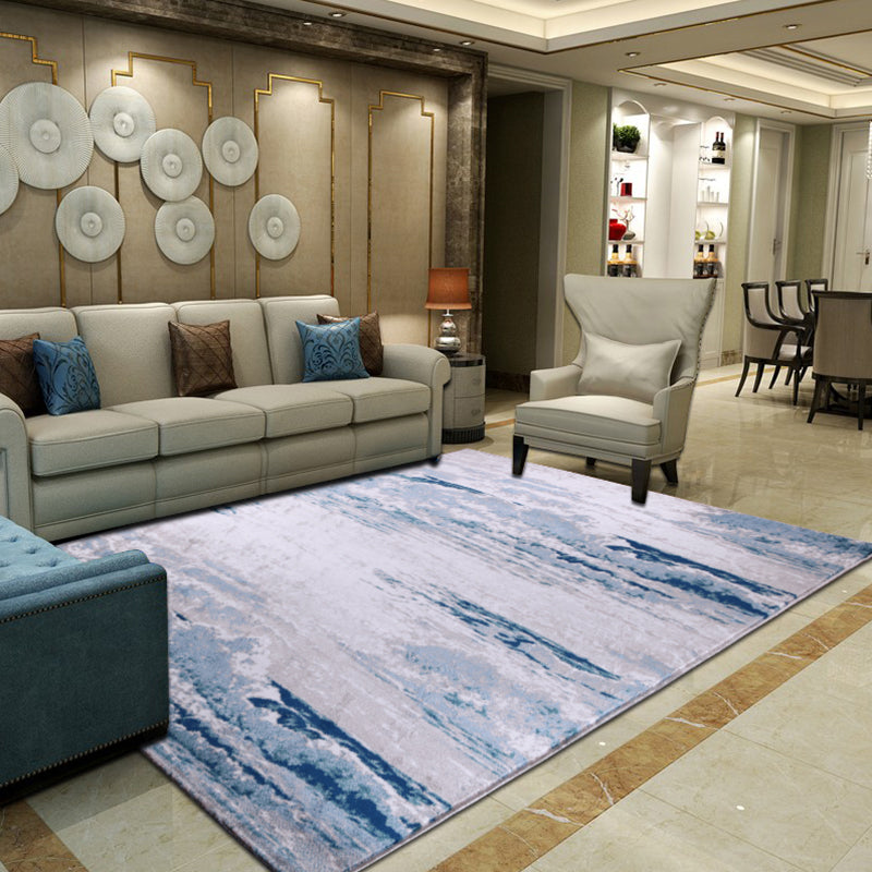 Relaxing Abstract Rug Multi Colored Synthetics Indoor Rug Non-Slip Backing Pet Friendly Area Carpet for Living Room Royal Blue-Yellow Clearhalo 'Area Rug' 'Modern' 'Rugs' Rug' 2300372