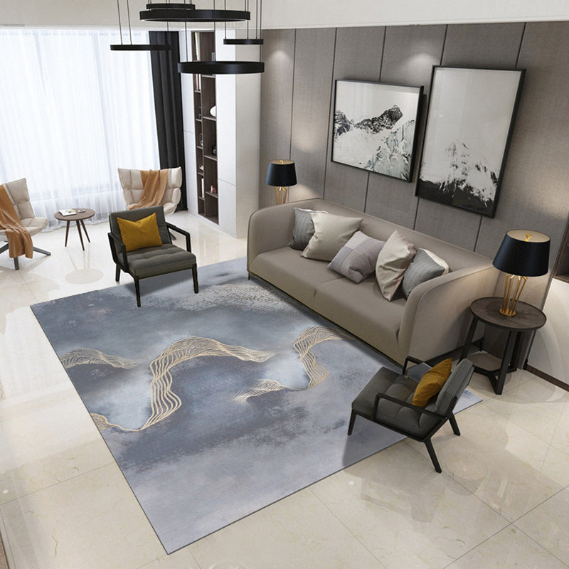 Artistic Geometric Abstract Line Rug Multicolor Modern Carpet Synthetics Anti-Slip Backing Pet-Friendly Rug for Great Room Dark Gray Clearhalo 'Area Rug' 'Modern' 'Rugs' Rug' 2316999