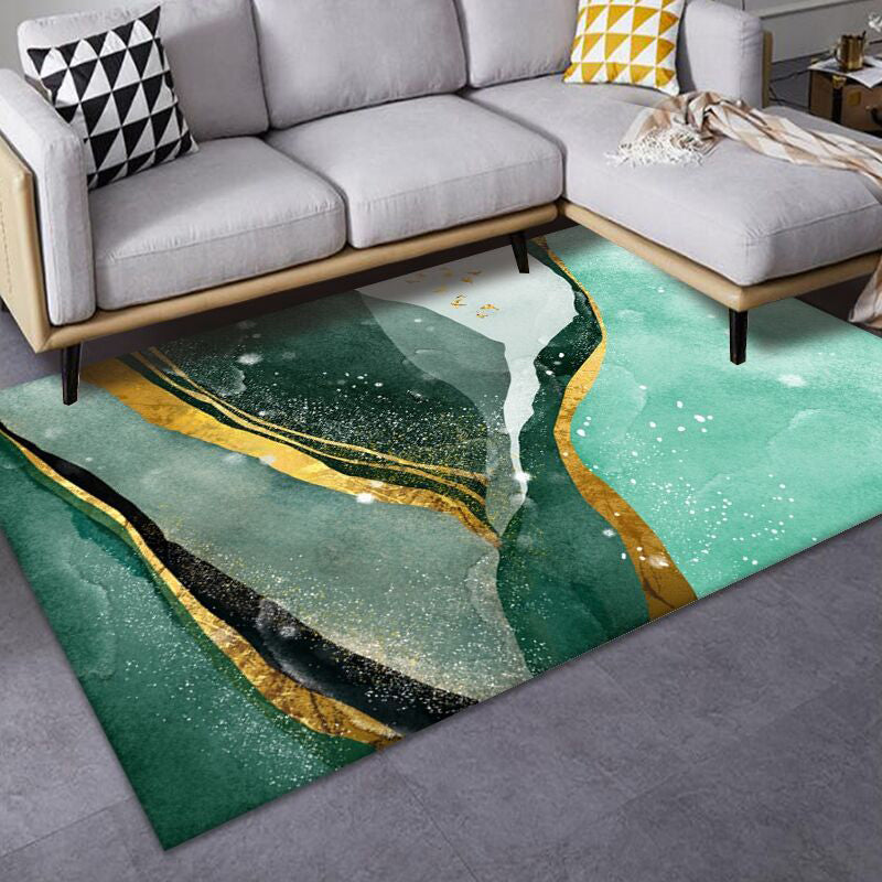 Casual Living Room Rug Multi-Color Abstract Printed Area Carpet Synthetics Non-Slip Backing Pet Friendly Indoor Rug Red Clearhalo 'Area Rug' 'Modern' 'Rugs' Rug' 2362090