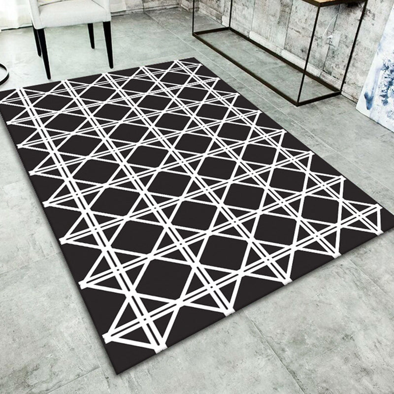 Simple Living Room Rug Multi Color Geometric Print Indoor Rug Non-Slip Backing Pet Friendly Area Carpet White Clearhalo 'Area Rug' 'Modern' 'Rugs' Rug' 2362632