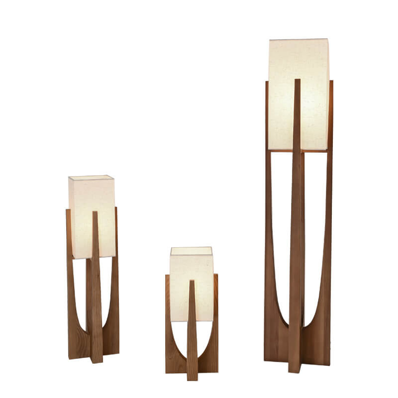 Taavita Modern 1-Light Floor Lamps Made of Solid Wood