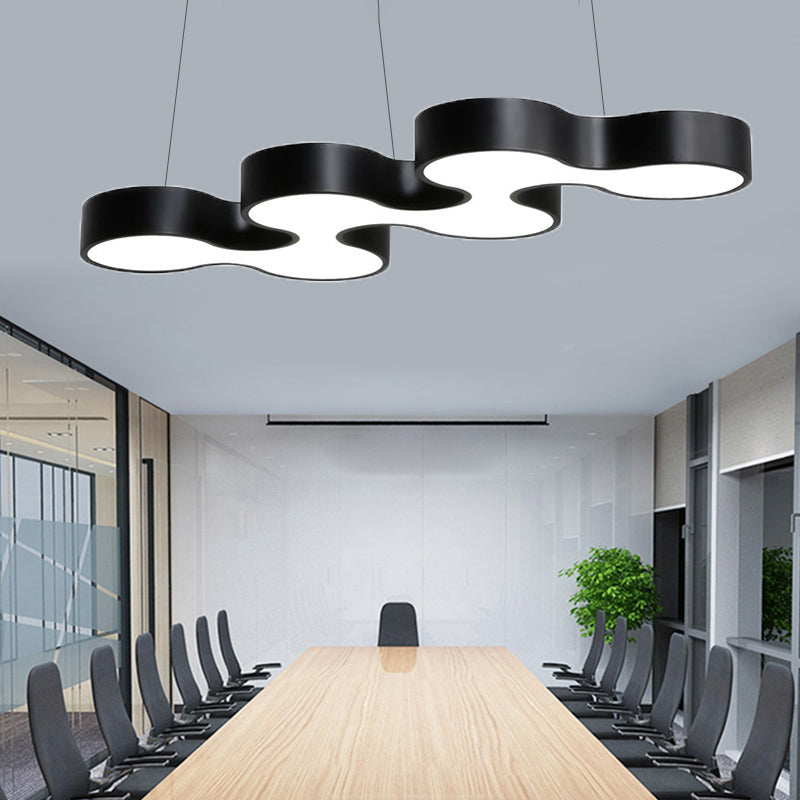 Taavita Modern Meandering LED Ceiling Light Chandelier - Novelty Metal Office Fixture