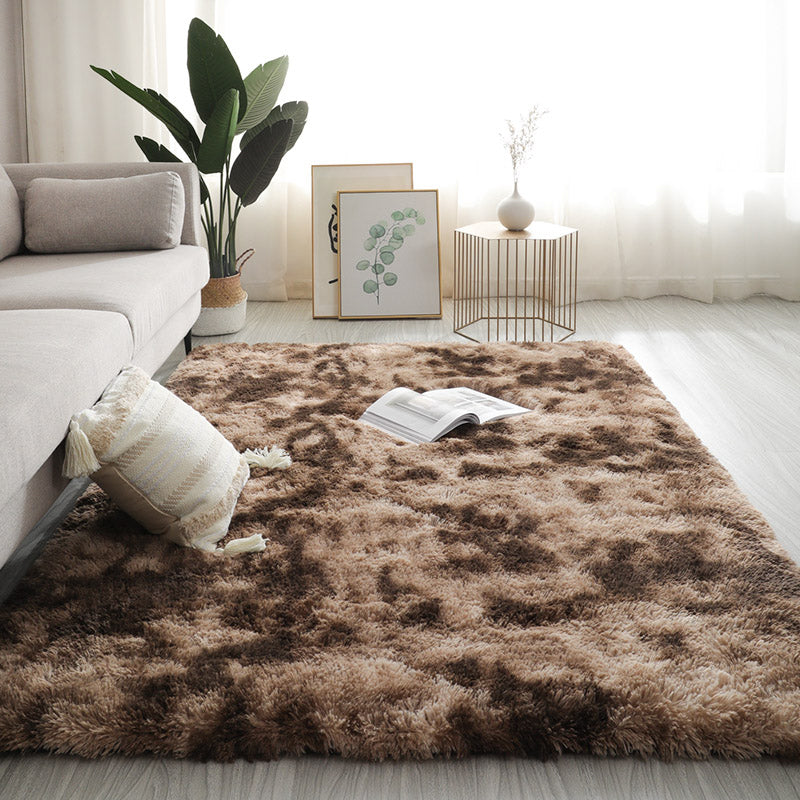 Relaxing Living Room Rug Multicolored Solid Color Indoor Rug Synthetics Anti-Slip Backing Stain-Resistant Area Carpet Pink Clearhalo 'Area Rug' 'Casual' 'Rugs' Rug' 2374321
