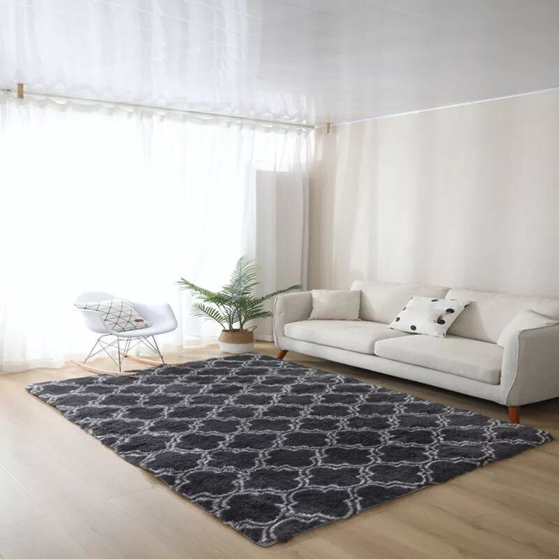 Calming Living Room Rug Multicolored Patterned Indoor Rug Shag Non-Slip Backing Pet Friendly Area Carpet White Clearhalo 'Area Rug' 'Casual' 'Rugs' Rug' 2374972